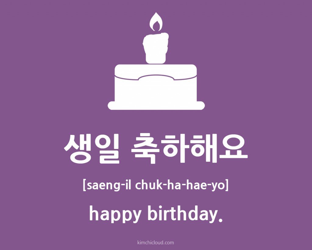 Image Gallery Happy Birthday In Korean