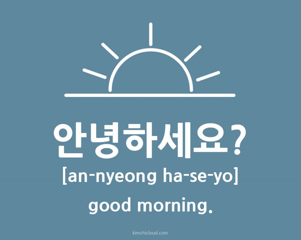 How to write hello in korean informally