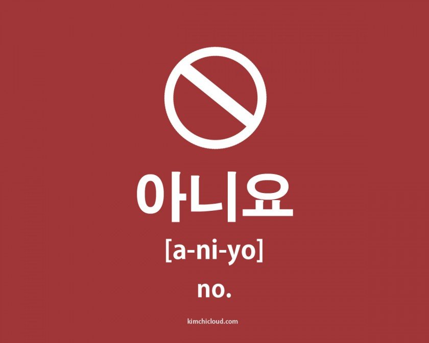 How to say no in Korean