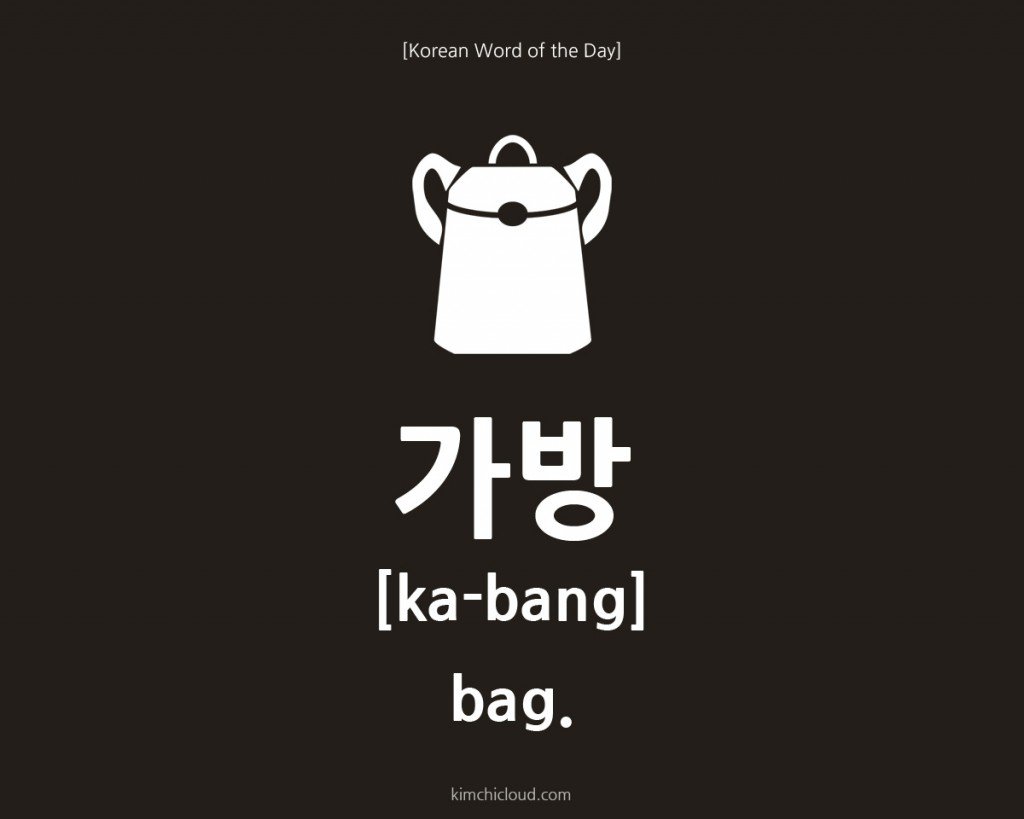 Korean Word of the Day: How to say Bag in Korean