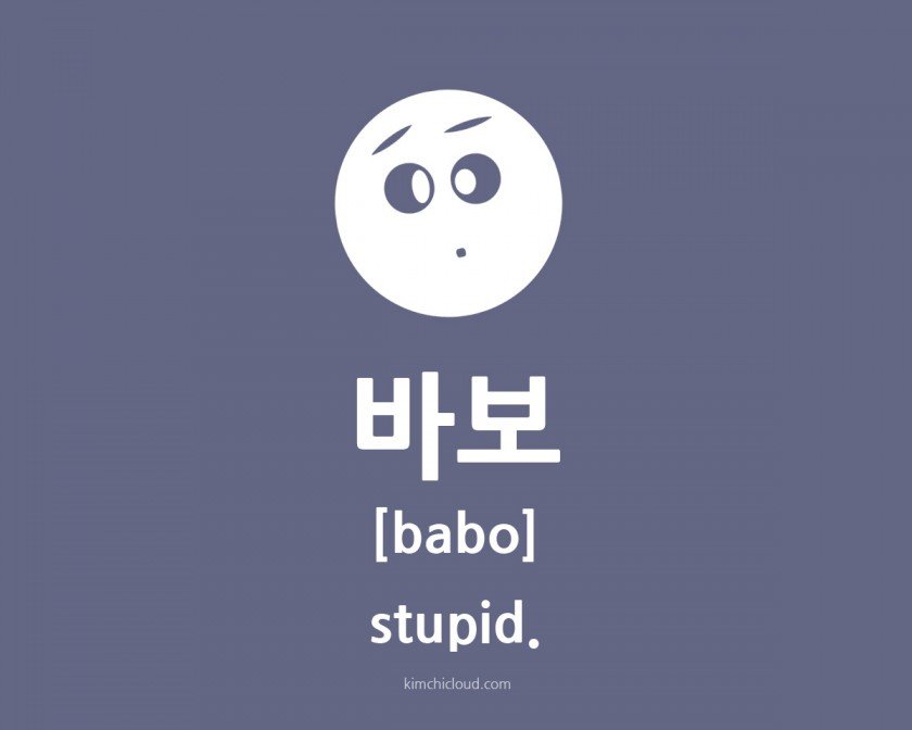 How to say stupid in Korean